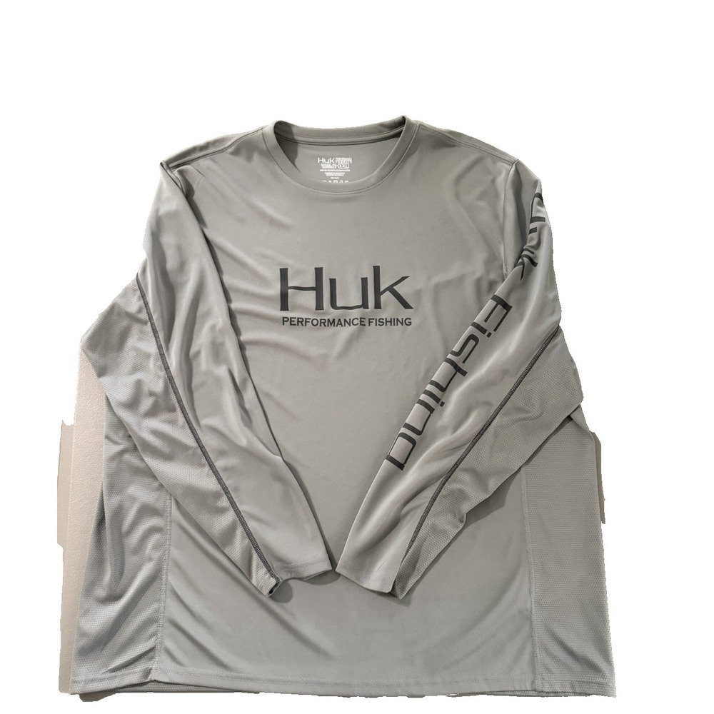 Huk Performance Fishing Shirt Men's Size XXL Gray